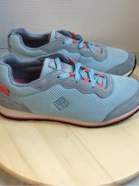 Columbia Women's Storm Athletic Trail Running Shoe Blue Orange Sz 9.5